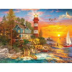 Gibsons - Lighthouse Island - 500 Piece Jigsaw Puzzle Best