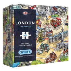 Gibsons - London Landmarks - 500 Piece Jigsaw Puzzle Online