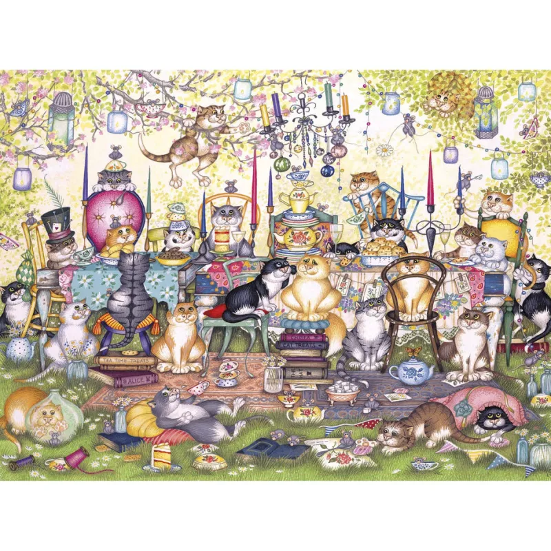 Gibsons - Mad Catter's Tea Party - 250 Piece Jigsaw Puzzle New