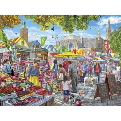 Gibsons - Market Day, Norwich - 1000 Piece Jigsaw Puzzle Discount