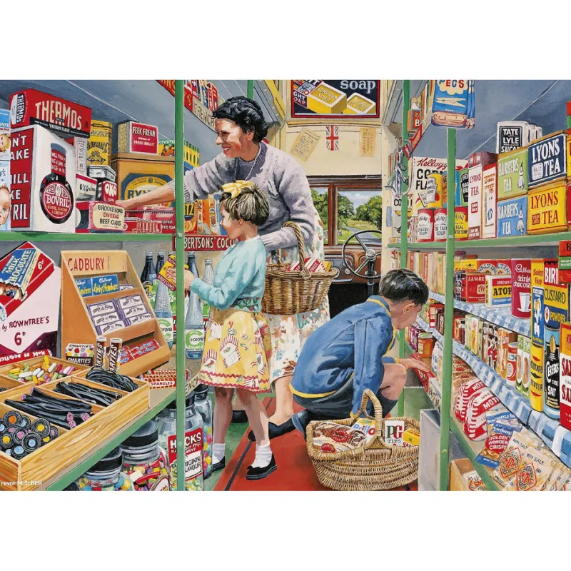 Gibsons - Mitchell's Mobile Shop - 4 x 500 Piece Jigsaw Puzzles Discount