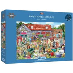 Gibsons - Pots & Penny Farthings - 2000 Piece Jigsaw Puzzle Sale