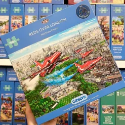 Gibsons - Reds Over London - 1000 Piece Jigsaw Puzzle Online