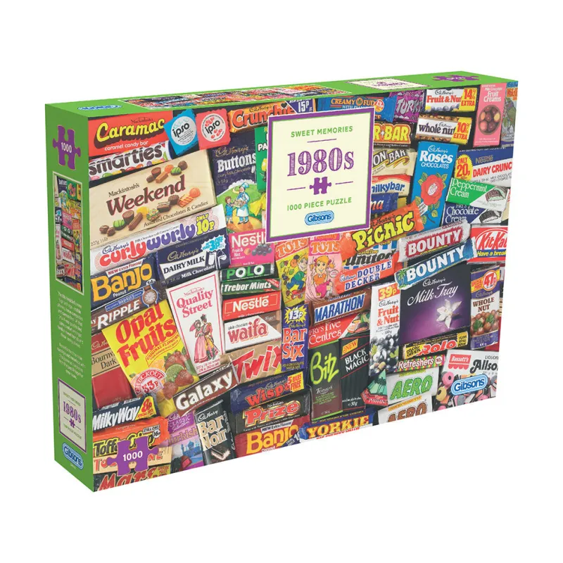 Gibsons - 1980s Sweet Memories - 1000 Piece Jigsaw Puzzle New