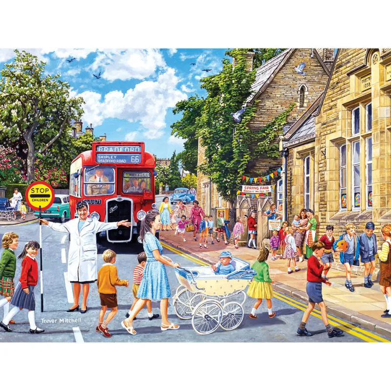 Gibsons - School Days - 4 x 500 Piece Jigsaw Puzzles Outlet