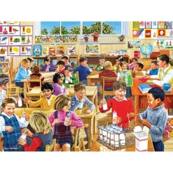 Gibsons - School Days - 4 x 500 Piece Jigsaw Puzzles Outlet