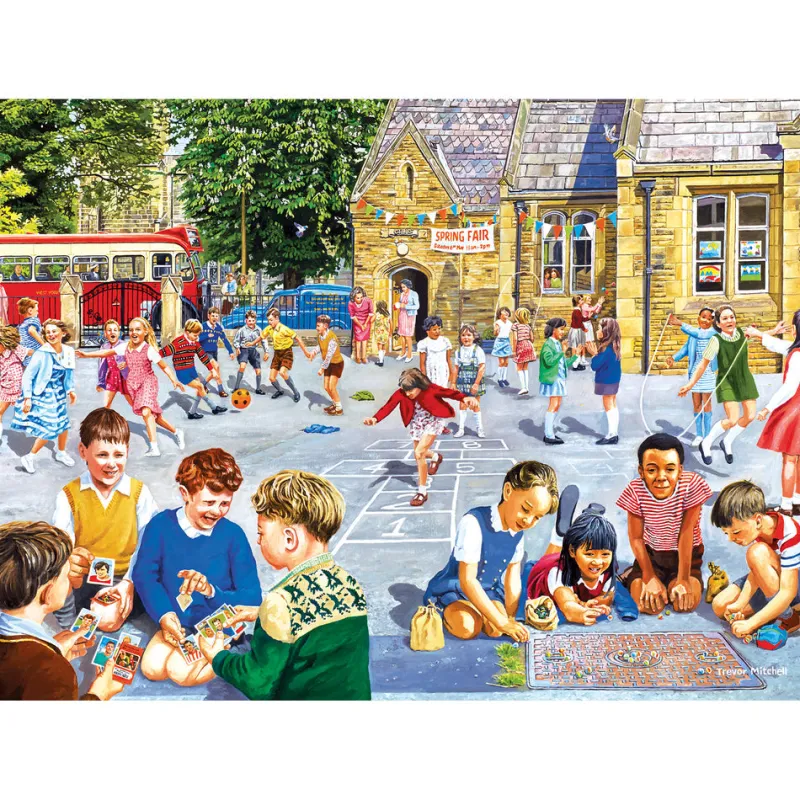 Gibsons - School Days - 4 x 500 Piece Jigsaw Puzzles Outlet