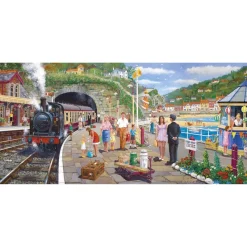 Gibsons - Seaside Train - 636 Piece Jigsaw Puzzle Outlet