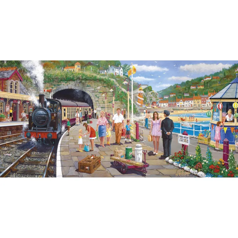 Gibsons - Seaside Train - 636 Piece Jigsaw Puzzle Outlet