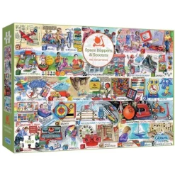 Gibsons - Space Hoppers & Scooters - 1000 Piece Jigsaw Puzzle Best