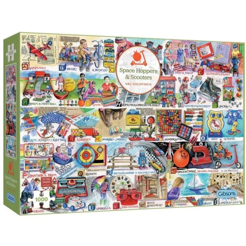 Gibsons - Space Hoppers & Scooters - 1000 Piece Jigsaw Puzzle Best