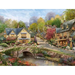 Gibsons - Summer in Cobblestone Village - 1000 Piece Jigsaw Puzzle New