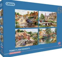 Gibsons - Terry's Waterways - 4 x 500 Pieces New