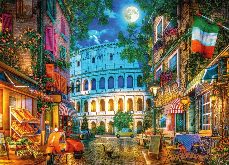 Gibsons - The Colosseum by Moonlight - 1000 Piece Jigsaw Puzzle Clearance