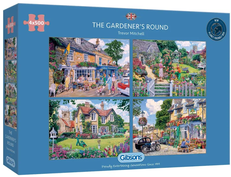 Gibsons - The Gardener's Round - 4 x 500 Piece Jigsaw Puzzles Sale