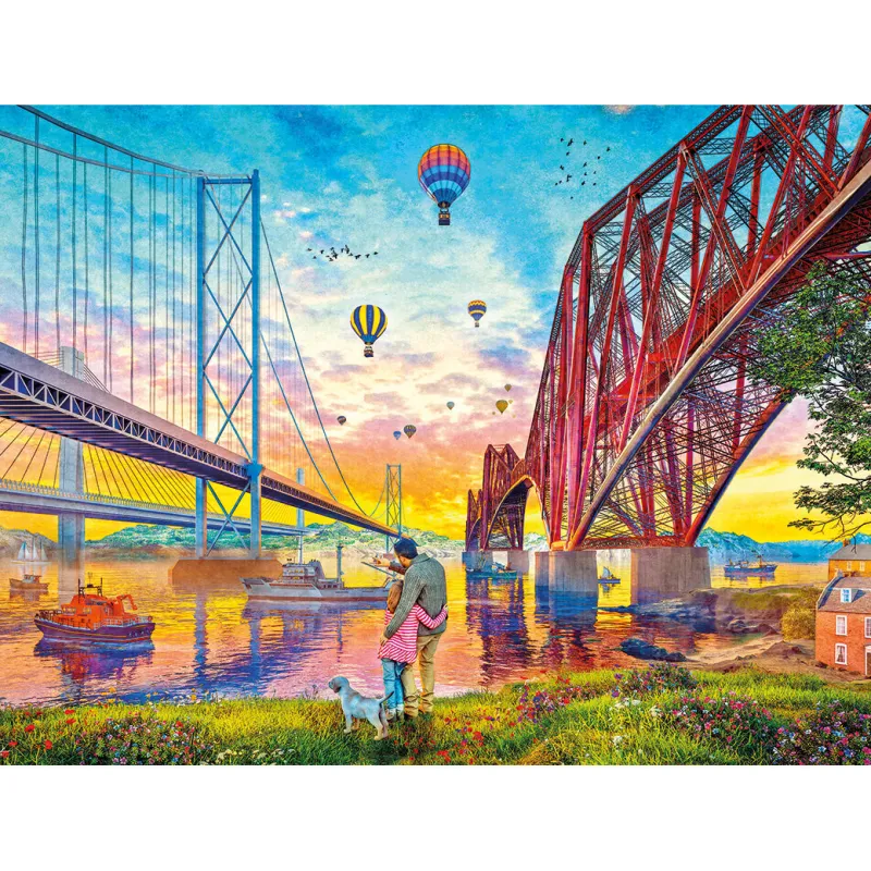 Gibsons - Three Bridges Crossing - 1000 Piece Jigsaw Puzzle Clearance