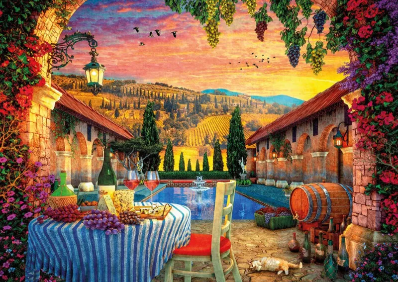 Gibsons - Tuscany Sunset - 1000 Piece Jigsaw Puzzle Hot