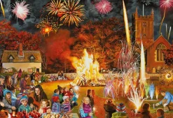 Gibsons - Village Celebrations - 4 x 500 Piece Jigsaw Puzzles Discount