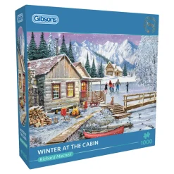 Gibsons - Winter at the Cabin - 1000 Piece Jigsaw Puzzle Clearance