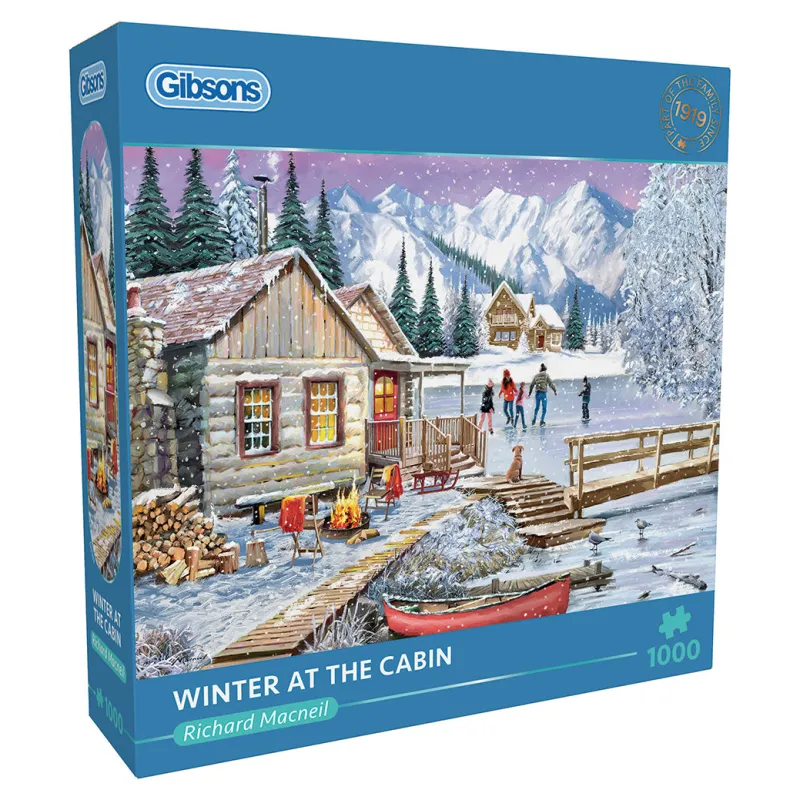 Gibsons - Winter at the Cabin - 1000 Piece Jigsaw Puzzle Clearance