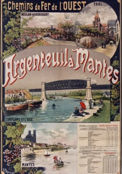 Grafika - Affiche Chemins de Fer : Argenteuil-Mantes, 1893 - 1000 Piece Jigsaw Puzzles Best
