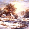 Grafika 00503 Dennis Lewan - Amber Sky Of Winter - 1000 Piece Jigsaw Puzzle Clearance