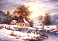 Grafika 00503 Dennis Lewan - Amber Sky Of Winter - 1000 Piece Jigsaw Puzzle Clearance