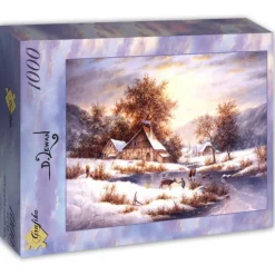 Grafika 00503 Dennis Lewan - Amber Sky Of Winter - 1000 Piece Jigsaw Puzzle Clearance