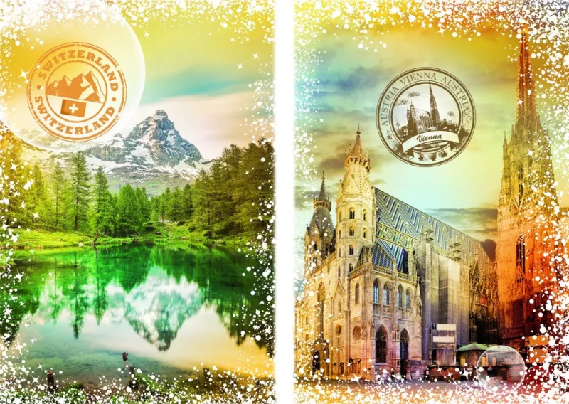 Grafika 00235 Travel around the World - Austria and Switzerland - 1000 Piece Jigsaw Puzzle New