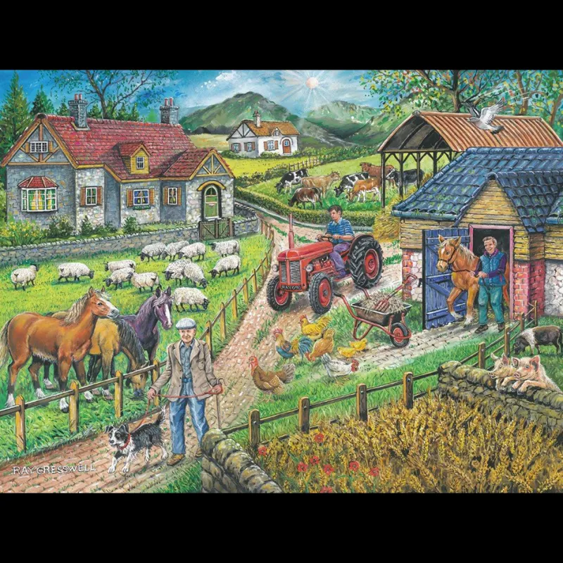 House of Puzzles HOP - Barley Mow Farm - BIG 250 Piece Jigsaw Puzzle New