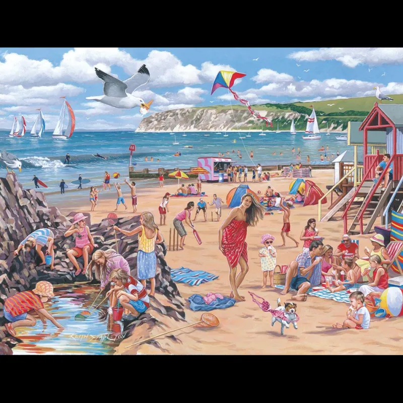 House of Puzzles HOP - Beach Break - BIG 500 Piece Jigsaw Puzzle Best