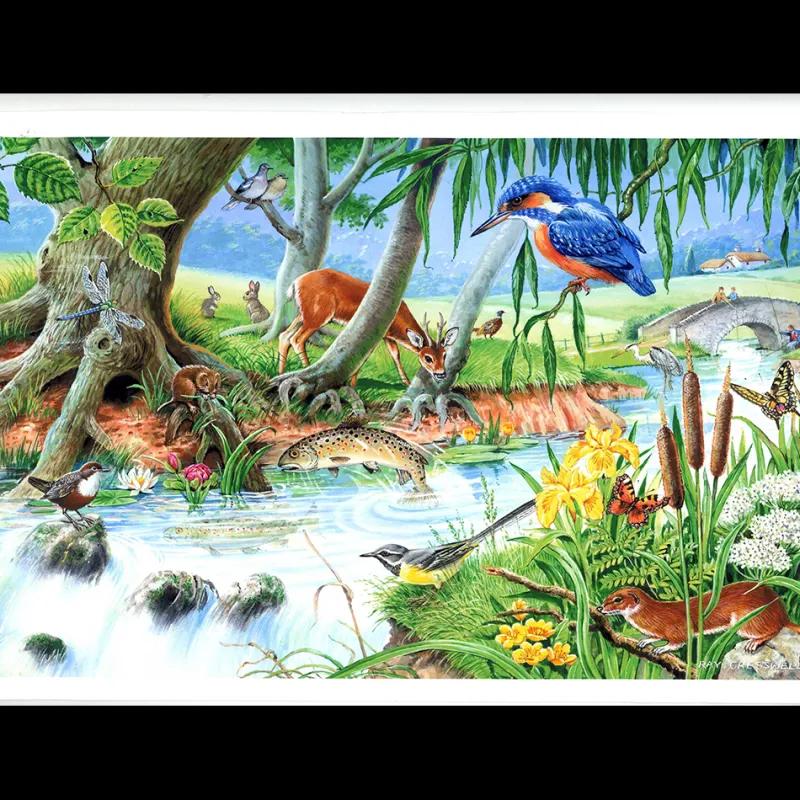 House of Puzzles HOP - By The Riverbank - BIG 250 Piece Jigsaw Puzzle Fashion