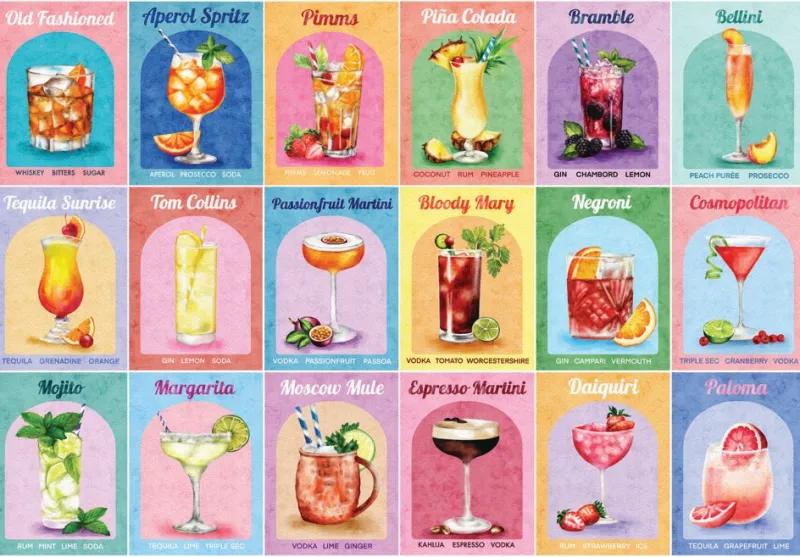 House of Puzzles HOP - Colourful Cocktails - 1000 Piece Hot