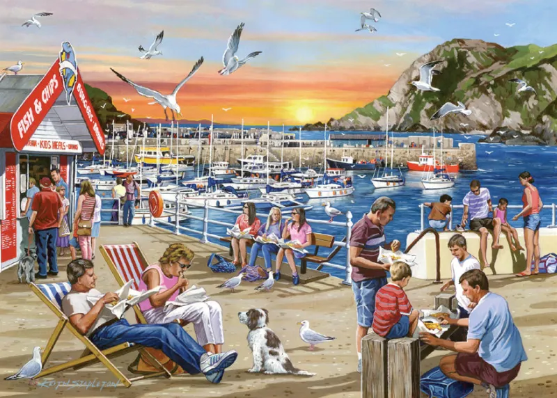 House of Puzzles HOP - Days At The Dock - 4 x 500 Piece Online