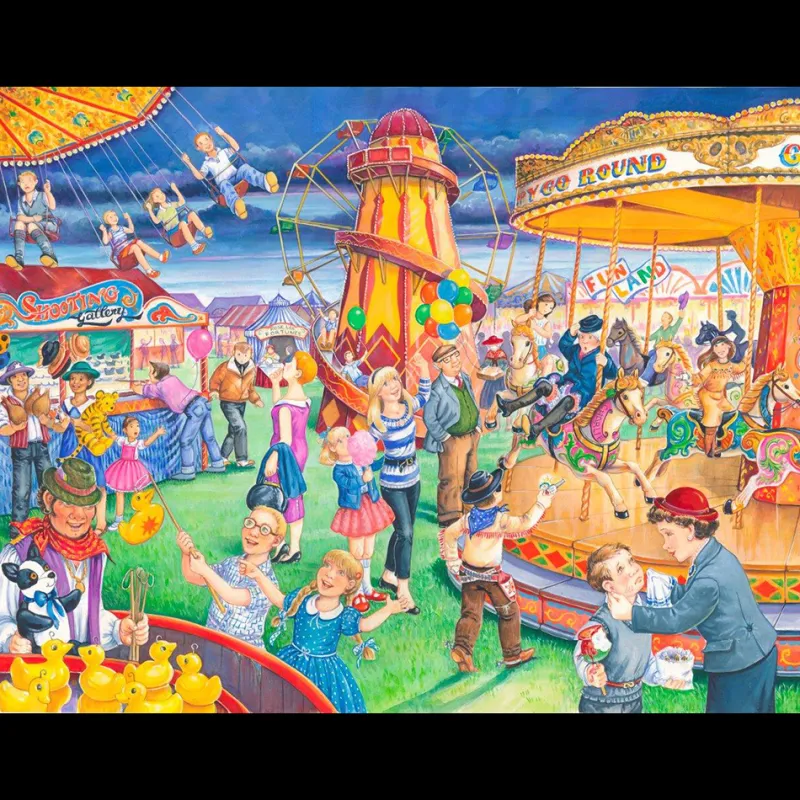House of Puzzles HOP - Fairground Rides - BIG 250 Piece Jigsaw Puzzle Sale
