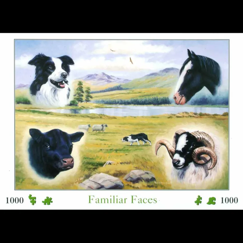 House of Puzzles HOP - Familiar Faces - 1000 Piece Jigsaw Puzzle Online