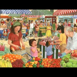 House of Puzzles HOP - Farmers Market - 1000 Piece Jigsaw Puzzle Clearance