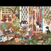 House of Puzzles HOP - Feline Fine - 1000 Piece Jigsaw Puzzle Clearance