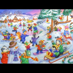 House of Puzzles HOP - Fun In The Snow - 80 Piece Jigsaw Puzzle Fashion