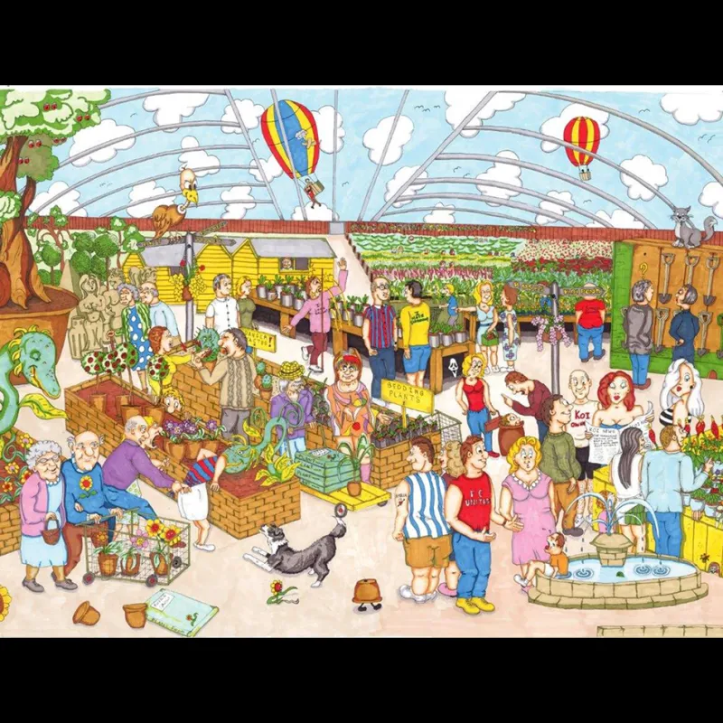 House of Puzzles HOP - Garden Follies - 1000 Piece Jigsaw Puzzle Hot