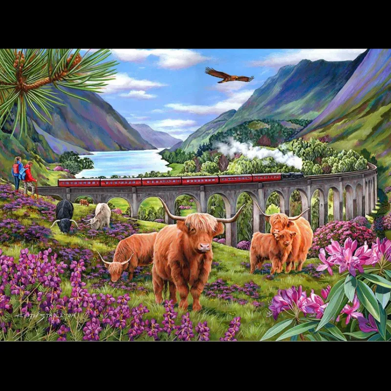 House of Puzzles HOP - Glenfinnan Ladies - BIG 500 Piece Jigsaw Puzzle Online