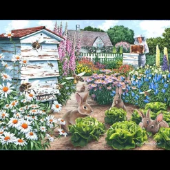 House of Puzzles HOP - Honey Bunnies - BIG 500 Piece Jigsaw Puzzle Clearance