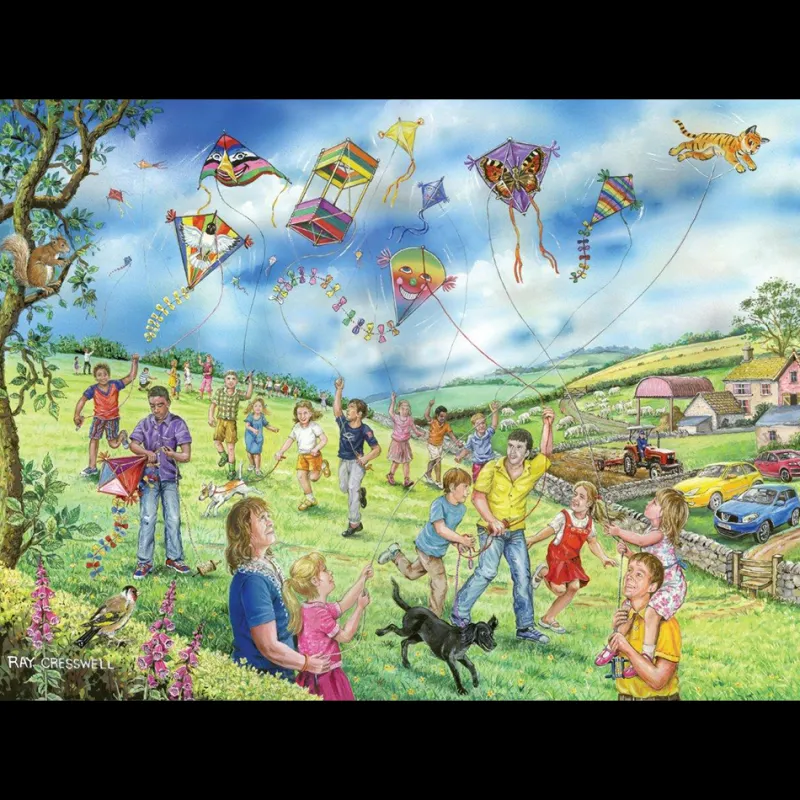 House of Puzzles HOP - Let's Go Fly A Kite - BIG 250 Piece Jigsaw Puzzle Best