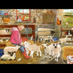 House of Puzzles HOP - Mary's Little Lambs - BIG 500 Piece Jigsaw Puzzle Outlet