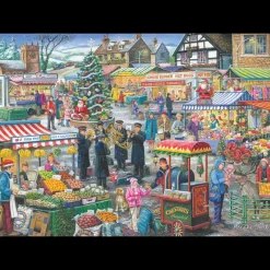 House of Puzzles HOP - No.5 - Festive Market - 1000 Piece Jigsaw Puzzle Outlet
