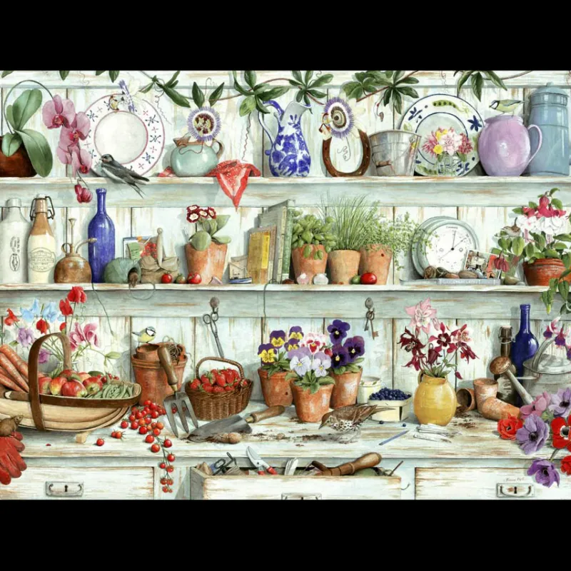 House of Puzzles HOP - Posies & Produce - BIG 500 Piece Jigsaw Puzzle Discount
