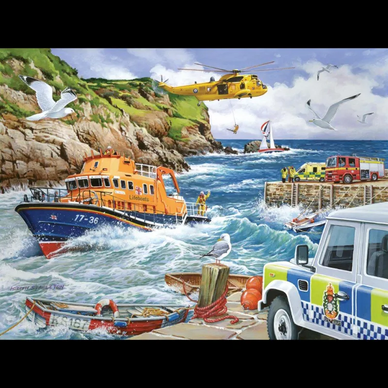 House of Puzzles HOP - Rescue - 1000 Piece Jigsaw Puzzle Clearance