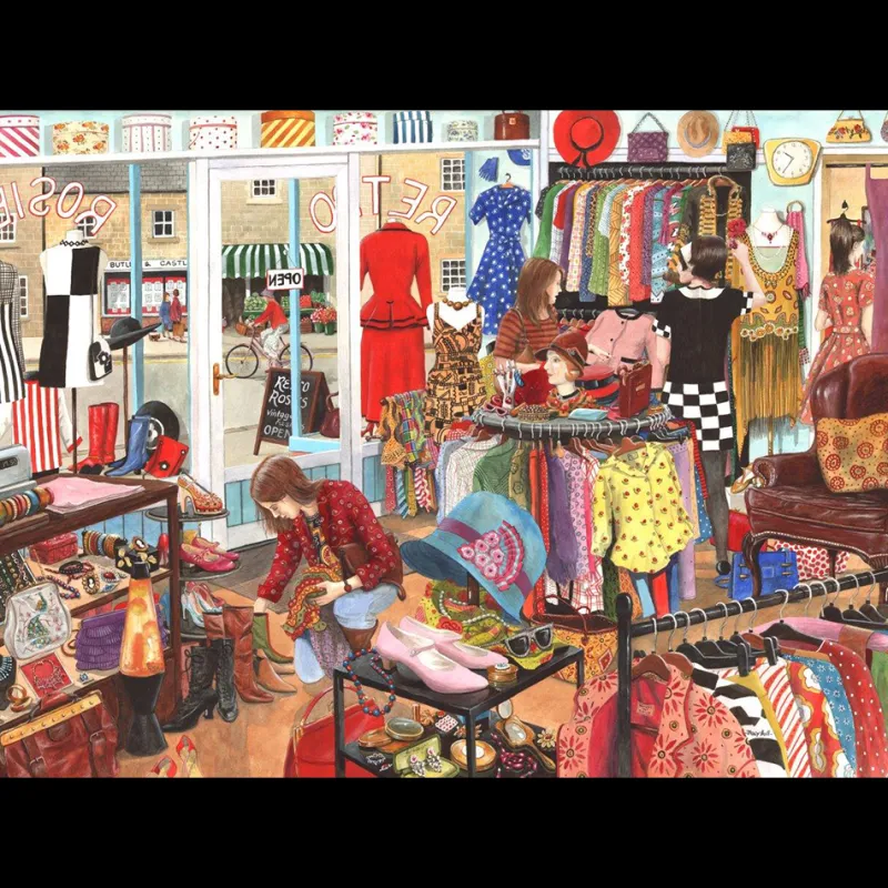 House of Puzzles HOP - Retro Rosie's - 1000 Piece Jigsaw Puzzle Hot