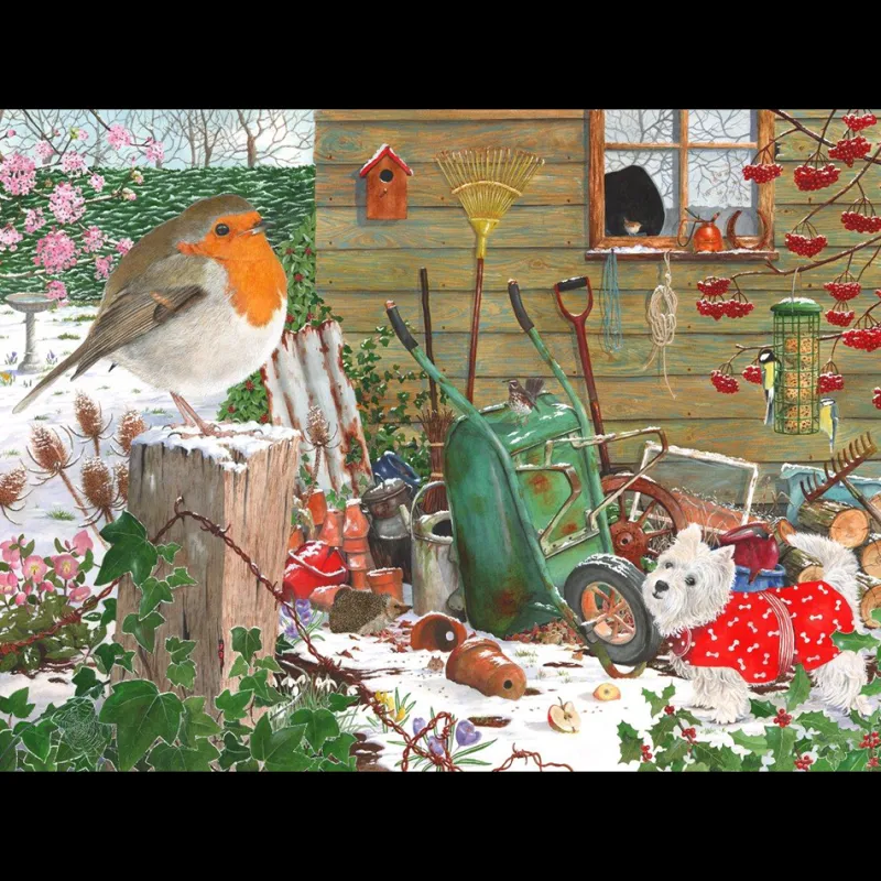 House of Puzzles HOP - Robin Redbreast - 1000 Piece Jigsaw Puzzle Outlet