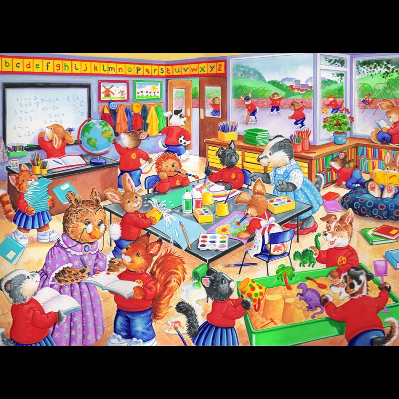 House of Puzzles HOP - School Days - 80 Piece Jigsaw Puzzle Fashion